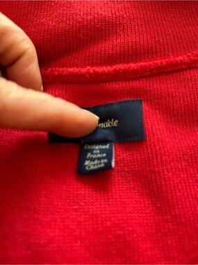 Faconnable Men’s V-Neck Sweater in Bright Red